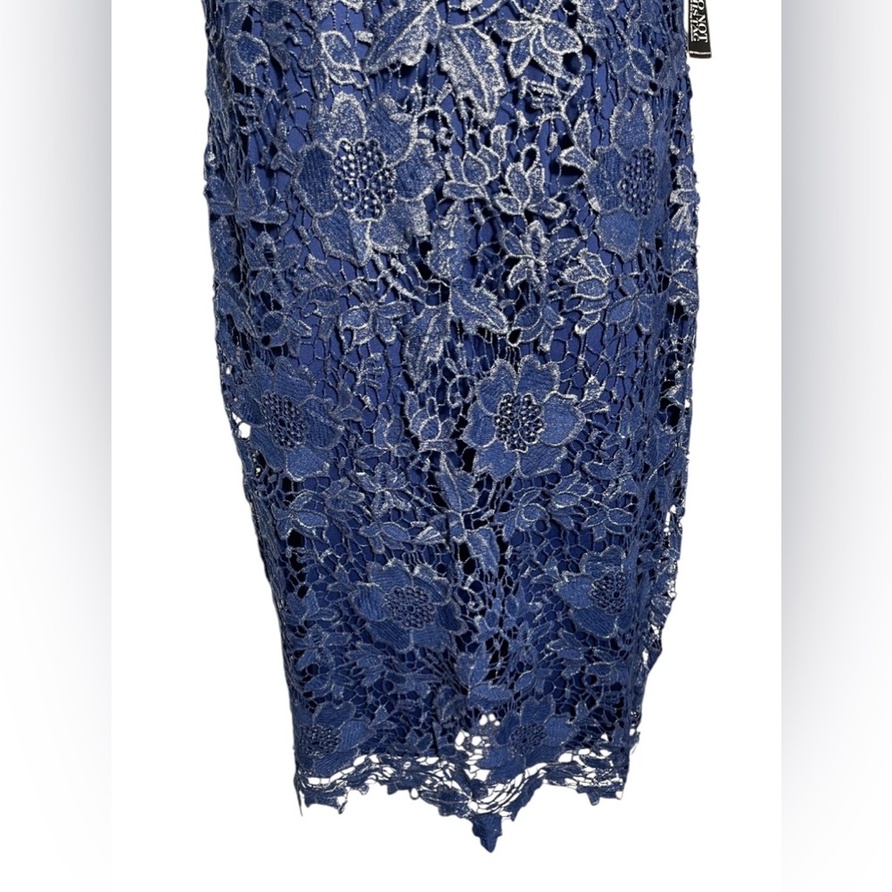 NWT Newβ York & Company dress size 12 stunning royal blue metallic sheath dress - Picture 10 of 13